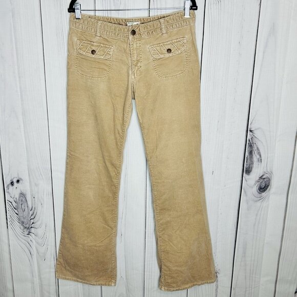 Abercrombie and Fitch Vintage Khaki Jeans Pants Sz 8 (32x31) Flare Low Rise Y2K - Picture 1 of 11